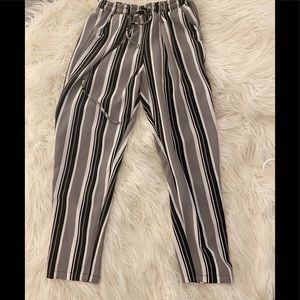 striped dress pants